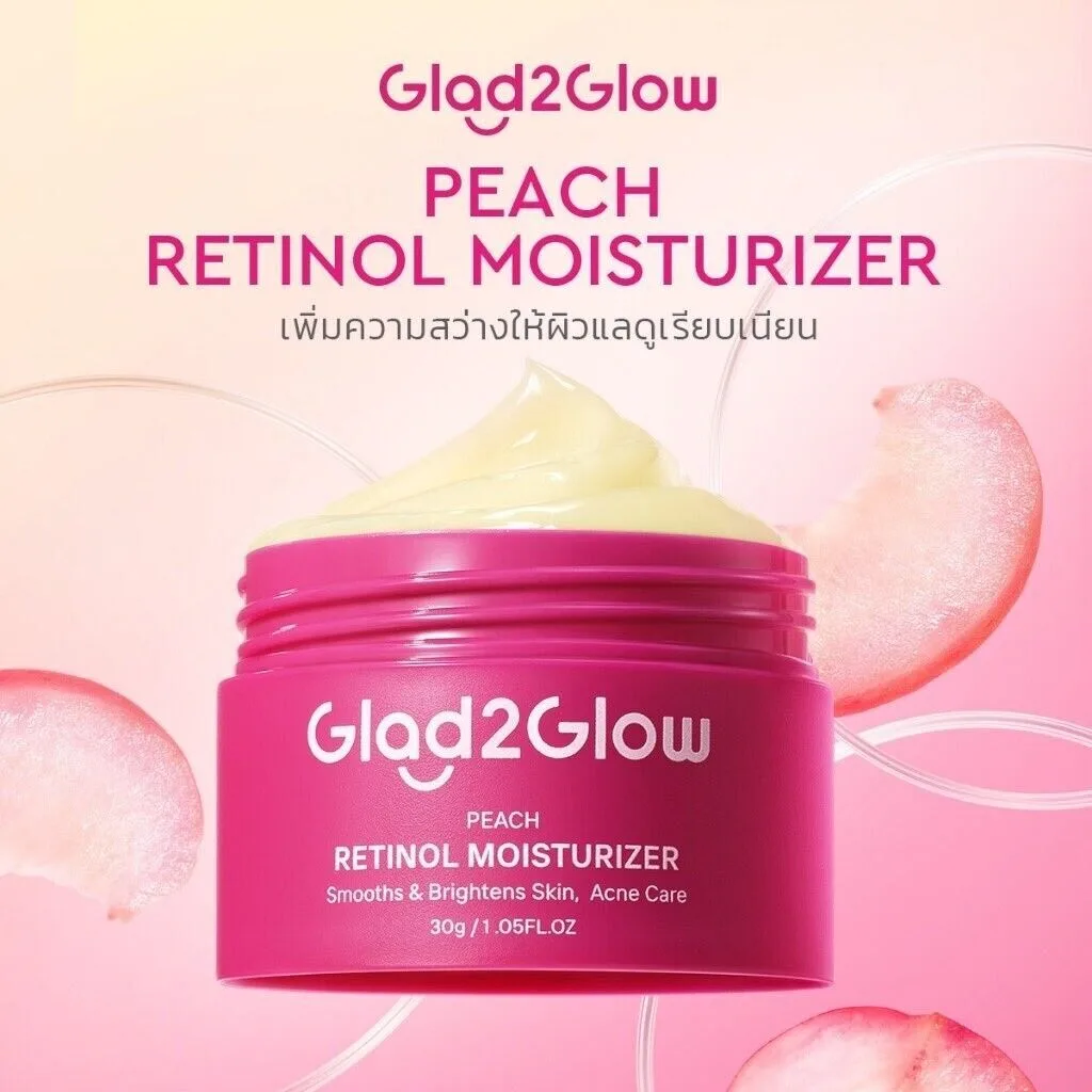 DHL EXPRESS 6X Glad2Glow Peach Retinol Moisturizer 30 g. - Image 6