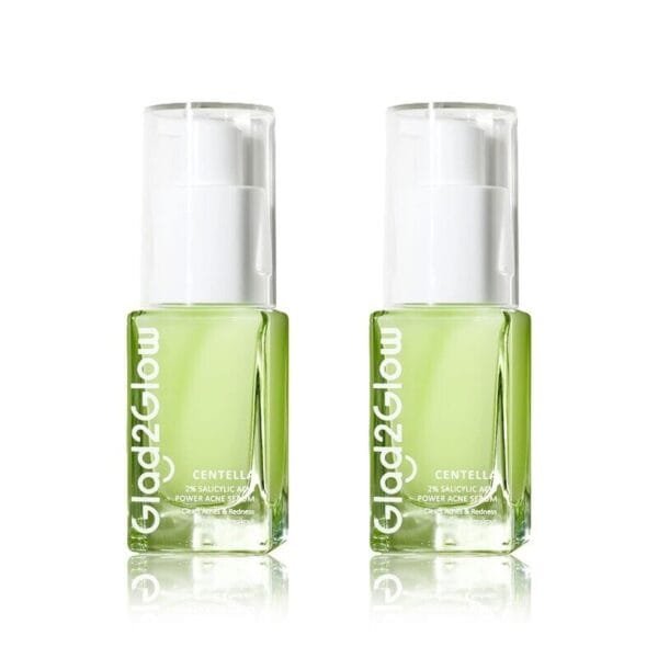 2X Glad2Glow Centella 2% Salicylic Acid Power Clear Acne Redness Scar Serum 17ml