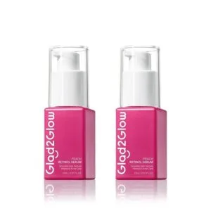 2X Glad2Glow Peach Retinol Serum Smooth Brightens Skin Intensive Acne Care 17 ml