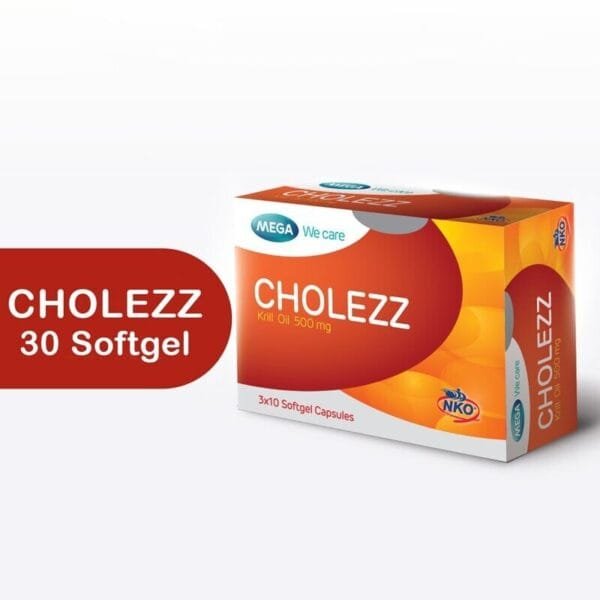 Mega We Care Cholezz Krill Oil Omega-3 6 9 Reduce Cholesterol Heart Health