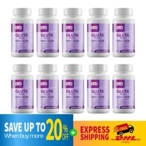 DHL EXPRESS 10X BTO GLUTA PLUS Whitening Radiant Skin Dark Spots 20 Capsules