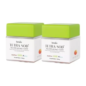 2X BENUTRA Tetra SOD with Asta + CoQ10 Anti-Aging Wrinkles Skin Youthful