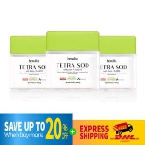 DHL EXPRESS 3X BENUTRA Tetra SOD with Asta + CoQ10 Anti-Aging