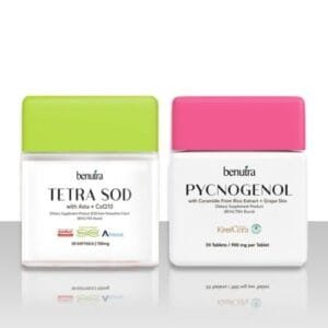 BENUTRA Tetra SOD with Asta Plus CoQ10 + BENUTRA PYCNOGENOL Kirei Ceramide