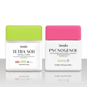 BENUTRA Tetra SOD with Asta Plus CoQ10 + BENUTRA PYCNOGENOL Kirei Ceramide