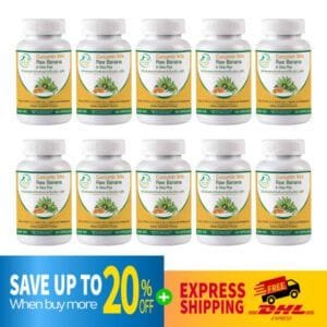 DHL EXPRESS 10X Curcumin Mix Raw Banana Okra Plus GERD Acid Reflux 100 Capsules