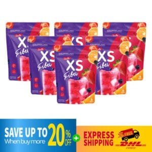 DHL EXPRESS 6X Double XS Fiber Reduce Belly Fat Digestive System 5 Sachet