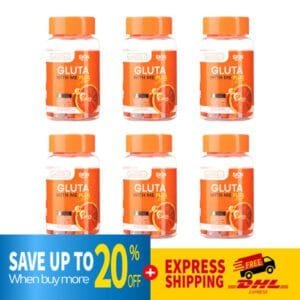 DHL EXPRESS 6X Gluta With Me Plus 30 Capsules