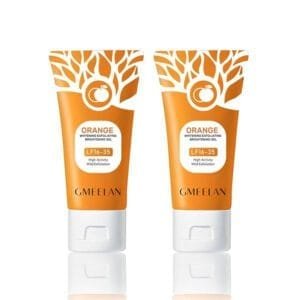 2X GMEELAN Orange Enzymes Exfoliating Brightening Gel Facial Scrub 50 g.