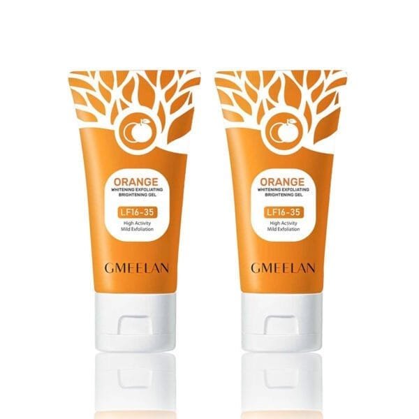 2X GMEELAN Orange Enzymes Exfoliating Brightening Gel Facial Scrub 50 g.