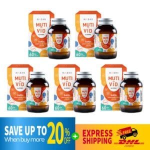 DHL EXPRESS 5X HASHI MUTI-VID Multi Vitamin Nourishing Body Energy Boost 60 Tablets