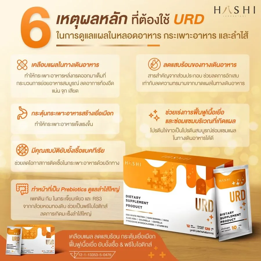 Hashi URD Coating Stomach Ulcers Without Antacids 12 Sachets - Image 7