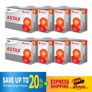 DHL EXPRESS 8X Mega We Care Astax Astaxanthin 4mg Antioxidant Anti-Aging Wrinkles 30 Capsules