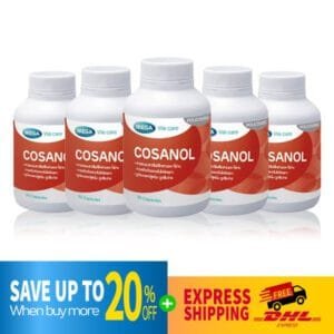 DHL EXPRESS 5X Mega We Care Cosanol Policosanol Reduce LDL Cholesterol 30 Softgels