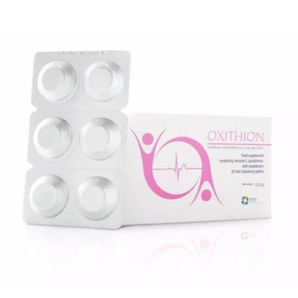 Oxithion 100 mg L-Glutathione White Skin Reduce Freckles Antioxidant 30 Capsules