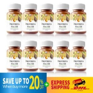 DHL EXPRESS 10X Protriva Five Oil Nourish Brain Sleep Balance Metabolism 30 Softgels