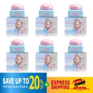 DHL EXPRESS 6X Pure Cream Underarms Dedorize Reduce Black Mark Buttocks Smell 50 g.