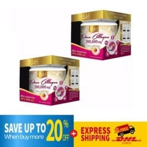 DHL EXPRESS 2X Real Elixir Pure Collagen 200,000 mg Brighten Reduce Wrinkles