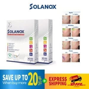DHL EXPRESS 2X SOLANOX Innovative Reduce Melasma Wrinkles 30 Capsules