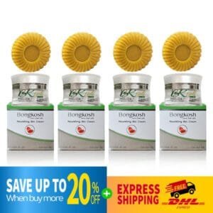 DHL EXPRESS 4X BK Bongkoch Gold Plus Nourish Skin Cream + Soap