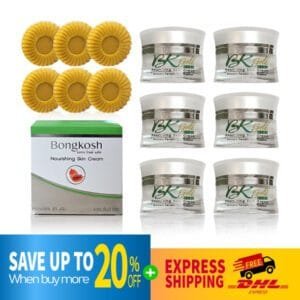 DHL EXPRESS 6X BK Bongkoch Gold Plus Nourish Skin Cream + Soap