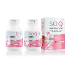 2X SOQ Gluta Collagen 1,000 mg Whitening Radiant Reduces Dark Spots 30 Tablets