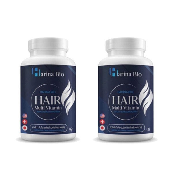 2X Harina Bio D-Biotin Anti DHT Hair Loss Hair Growth Regrowth 30 Capsules