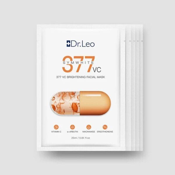 Dr.Leo Niacinamide 377 VC Brightening Facial Mask Reduce Dark Spots 5 pcs.