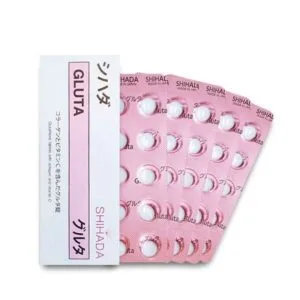 No.1 Japan Gluta Shihada 100% Pure Glutahione Whitening Skin Reduce Dark Spot 50 Tabs